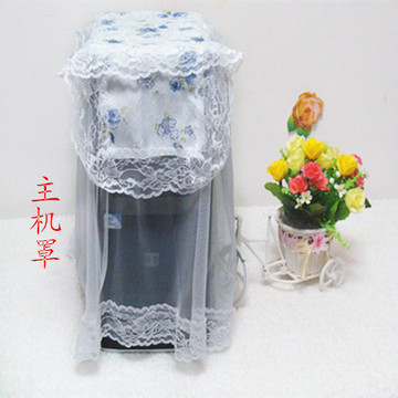 批发供应蓝色小花新款韩版时尚蕾丝电脑主机罩主机防尘罩通用款
