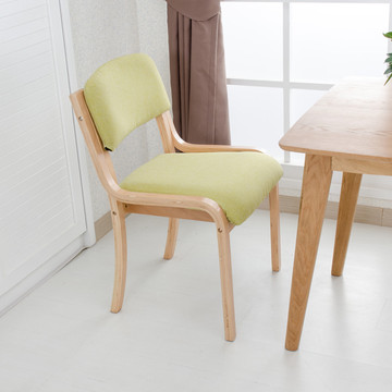 实木餐椅布艺咖啡厅餐椅简约酒店北欧软包椅靠背欧式书桌椅子