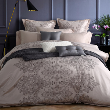 REEGA家纺 贡缎被套床单六件套 欧式床上用品 美式多件套