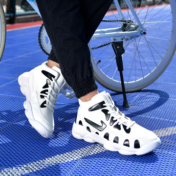 2016黑色蓝色白色新款韩版潮流休闲鞋学生跑步运动鞋篮球鞋板鞋