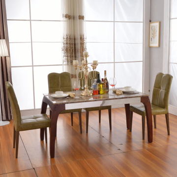 时尚餐桌 现代简约大理石餐桌椅组合实木长方形饭桌吃饭桌子
