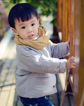 2015冬  男女童中小童简约民族风加厚保暖棉服棉袄 儿童短款外套