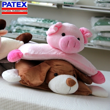 泰国天然乳胶卡通枕 儿童宠物抱枕 婴儿小动物枕头 狗狗兔子趴枕