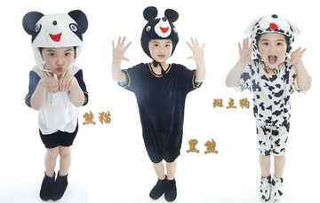 熊猫斑点狗动物服 儿童舞蹈幼儿园舞台演出服 六一儿童节促销