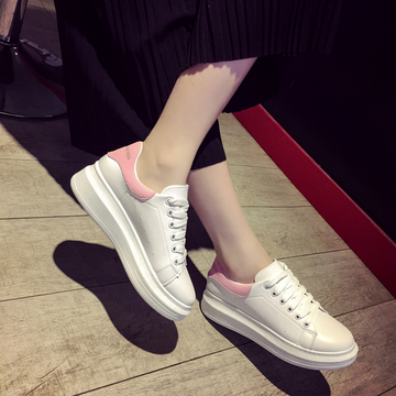2016新款小白鞋女镂空透气白色板鞋女韩版休闲鞋平底单鞋运动鞋女