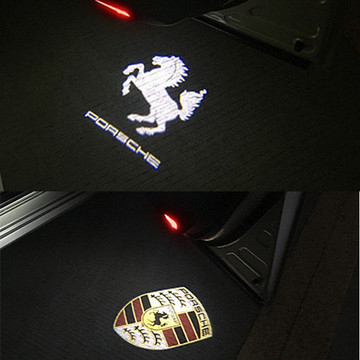 保时捷卡宴迎宾灯 Macan 911 帕拉梅拉cayman专用镭射影门灯改装