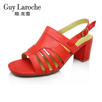 Guy Laroche 姬龙雪专柜同步真皮女鞋 女士优雅凉鞋 GE14B2040110