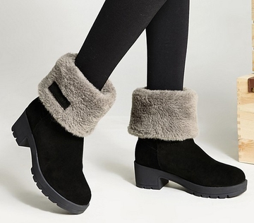 2015冬款隐形内增高9厘米 混纺羊毛 两穿雪地靴 中筒靴 女鞋