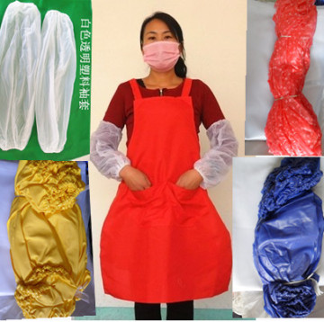 pvc防水袖套 工业套袖耐磨耐酸碱加厚防油污护袖食品塑料袖套长款