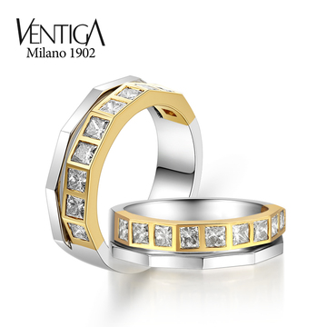 VENTIGA/梵蒂加18k金钻石戒指情侣对戒 求婚戒指 钻戒正品