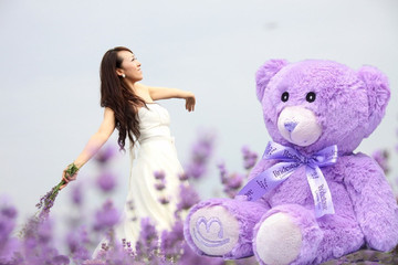 澳洲紫色薰衣草小熊公仔正品玩偶周小熊香包抱枕七夕情人节礼物女
