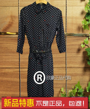 包邮！欧洲站2015 秋装新款韩版气质时尚 波点 连衣裙 530311226