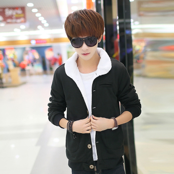 2015冬季新款韩版棉服男士男装青少年修身加绒加厚棉衣棉袄外套潮