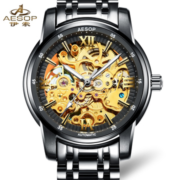 瑞士正品质手表男款全自动机械表时尚镂空防水男士手表时装表腕表