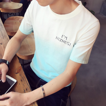 2016 夏装新款印花圆领短袖T恤大码男