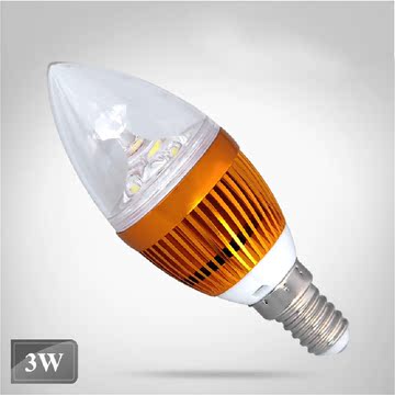 LED3w灯泡E14节能光源光宏芯片两年质保铝材小尖泡限区包邮