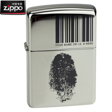 原装正品zippo打火机 镜面彩印 指纹身份证20836