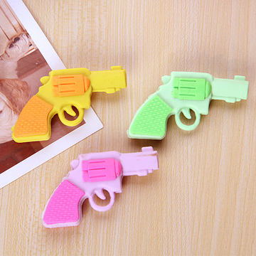 韩国创意文具玩具橡皮擦手枪造型橡皮擦小学生学习奖品礼品批发