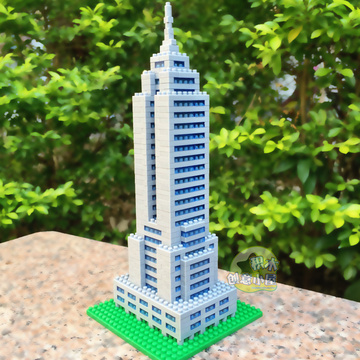 钻石颗粒积木玩具微颗粒积木世界名建筑积木美国帝国大厦MOC