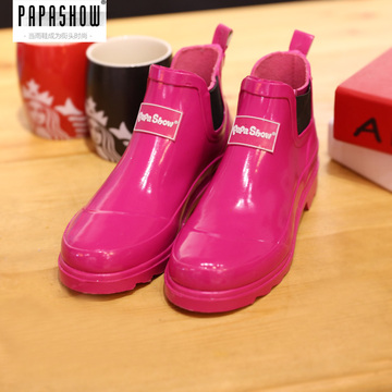 PaPa Show雨鞋女夏季时尚雨靴女式短筒水鞋韩版橡胶鞋套鞋女防滑
