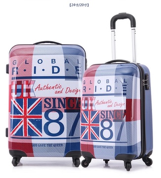 亲子旅行箱正品新款英伦时尚潮流密码箱全新设计拉杆箱条纹行李箱