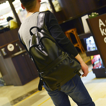 2015韩版男士双肩包 旅行包 书包 电脑包 软皮包包 学生书包