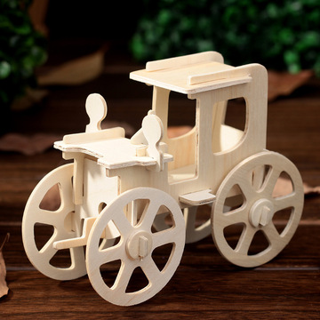 有趣创意造型3D木质拼图 时尚小礼物立体模型儿童益智玩具
