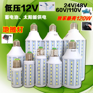 12伏LED玉米灯15W20W30瓦电瓶摆地摊太阳能12V24V48V36V60V灯泡