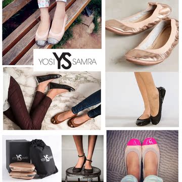 YOSI SAMRA 海外直送正品 真皮摺疊芭蕾女 單鞋平底鞋 娃娃鞋現貨