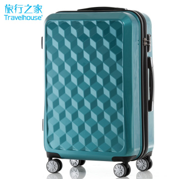 旅行之家 3D立体格纹万向轮旅行箱登机行李箱男女拉杆箱20寸24寸