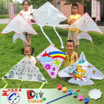 潍坊风筝 儿童风筝 DIY风筝 教学绘画风筝手工 空白风筝 填色风筝