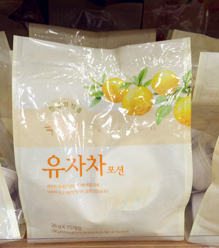 香港楼上代购 韩国进口蜂蜜柚子茶 方便装 26克*15个