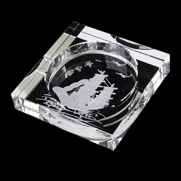 达力尔 精品水晶烟灰缸 创意礼品 大号定制 欧式烟缸 公司礼品