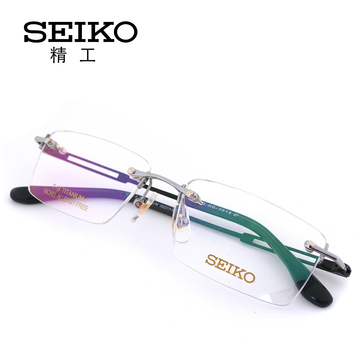 SEIKO 精工 新款无框近视镜架 超轻β钛 镜框可配近视眼镜 HC1019