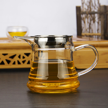 加厚耐热玻璃茶具四方公道杯带茶漏隔茶器耐高温茶海大公杯分茶器