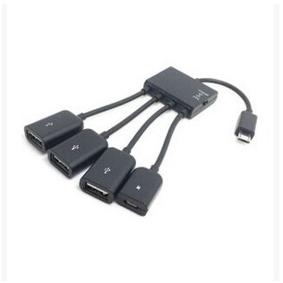 新产品 带充电功能MICRO USB HUB一拖四 手机多功能OTG USB 2.0