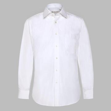 天坛男装秋季商务休闲工作服纯色白色长袖衬衫百搭必备新品特价