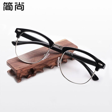 简尚韩版半框复古眼镜架 男女配近视眼镜成品度数板材大框平光镜