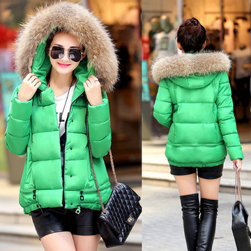 2015冬季新款韩版A字短款棉衣女装修身加厚加大码斗蓬棉袄外套潮