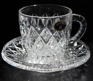 捷克BOHEMIA 水晶杯 咖啡杯 茶杯 单套价