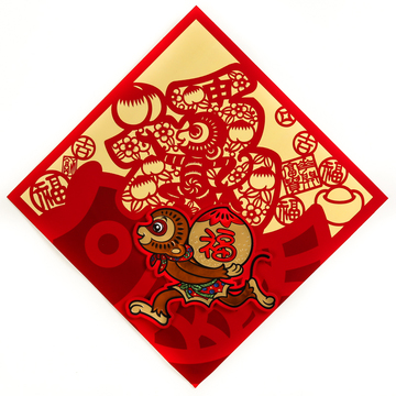 2016猴年立体批发新年春节红色福字门贴 家庭单位喜庆装饰50公分