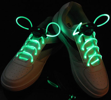荧光发光鞋带 LED鞋带 闪光鞋带 夜光鞋带创意礼品 表演溜冰鞋带