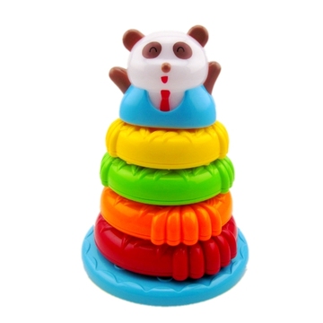 澳贝熊猫叠叠乐层层叠宝宝早教益智儿童套圈音乐玩具塑料6个月