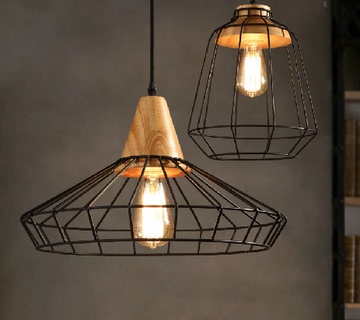 【 I WOOD】创意个性铁艺吊灯吧台卧室客厅咖啡厅餐厅灯复古吊灯
