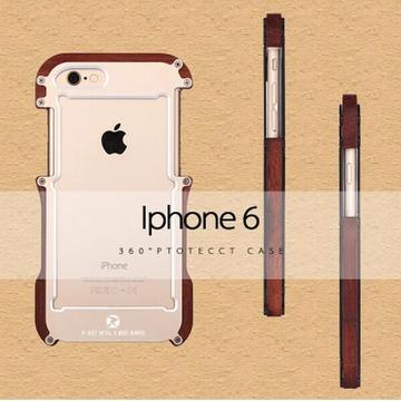 防摔 iphone6S木头手机壳 苹果6木质木制iplus实木原木边框套壳子