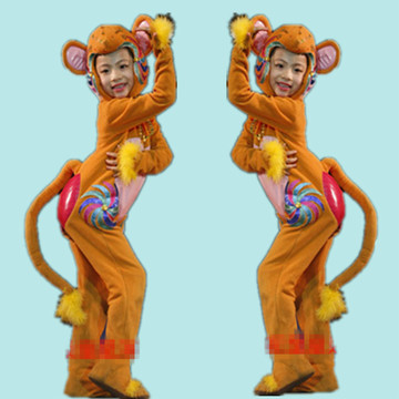 元旦儿童小猴子表演服金丝猴演出服幼儿孙悟空儿童春节卡通动物服