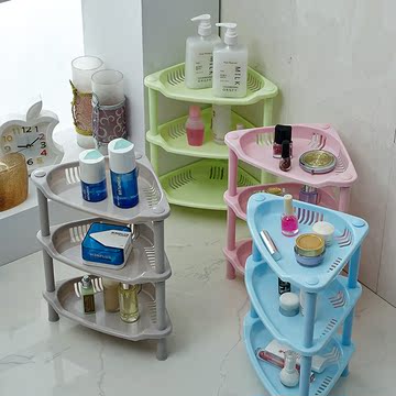 三角形浴室置物架 塑料浴室收纳架 卫生间置物架厨房储物架
