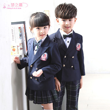 春秋装儿童套装2016韩版小学生校服英伦时尚三件套班服幼儿园园服