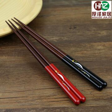 印尼铁木半塗日式筷子 和风实木质尖头筷子 日本创意餐具家用寿司