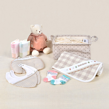 贝谷贝谷 婴儿礼盒新生儿礼盒宝宝满月套装礼盒0-6月 8件套